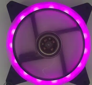 12 моделей многоцветный RGB чехол с круговым охлаждением 2 кольца cpu светодиодный вентилятор 120 мм 12 см RGB светодиодный ring для компьютера кулер для воды радиатор - Цвет лезвия: purple led