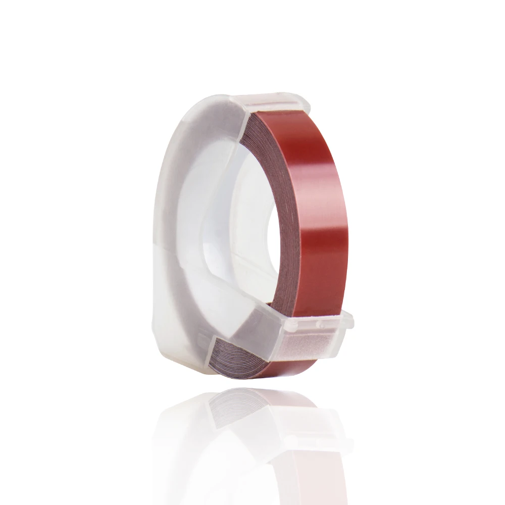 maroon Смешанные цвета 3D ПВХ тиснение DIY этикетка лента совместимый с dymo 1610 12965 1540 1880 motex E-101 ручной принтер этикеток ручной работы - Цвет: maroon