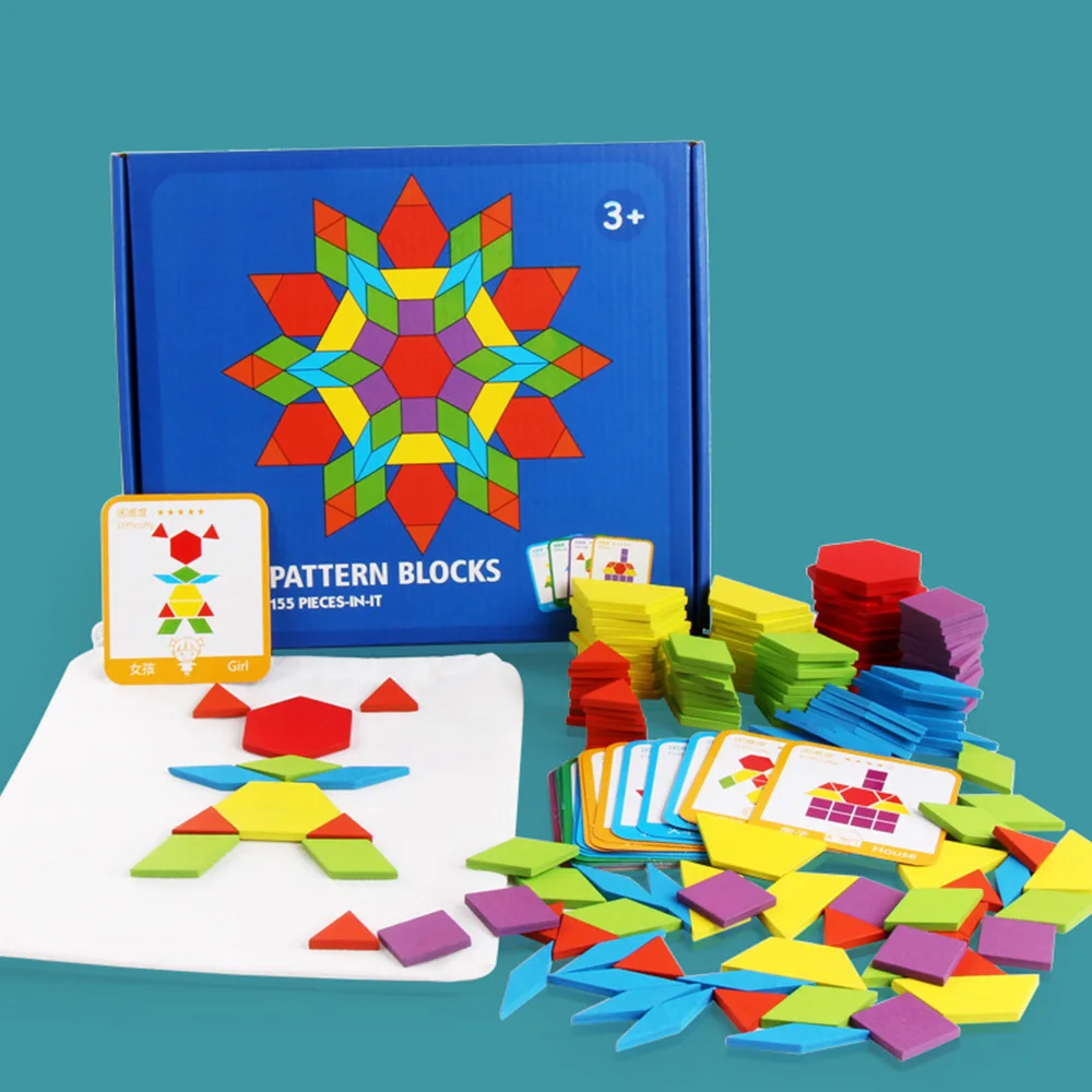Обучающие Детские деревянные цветные руки на способность 155 шт./компл. липа головоломки творческие игры Творческие Пазлы игрушки для детей удовольствие