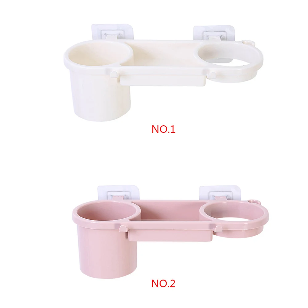creative Bathroom Hair Dryer Holder ABS Wall Stand Sturdy Adhesive Mount Stand Washroom Storage Rack bathroom organizer rack