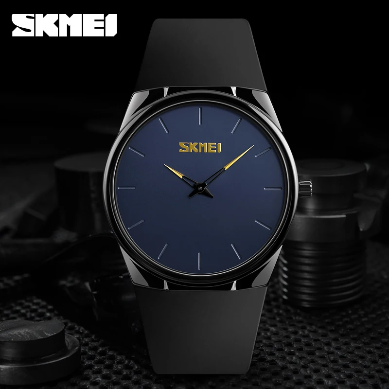 SKMEI New Women Quartz Watches Fashion Casual Ultra Thin Wristwatches Waterproof Simple Black Women Watch relogio feminino 1601S