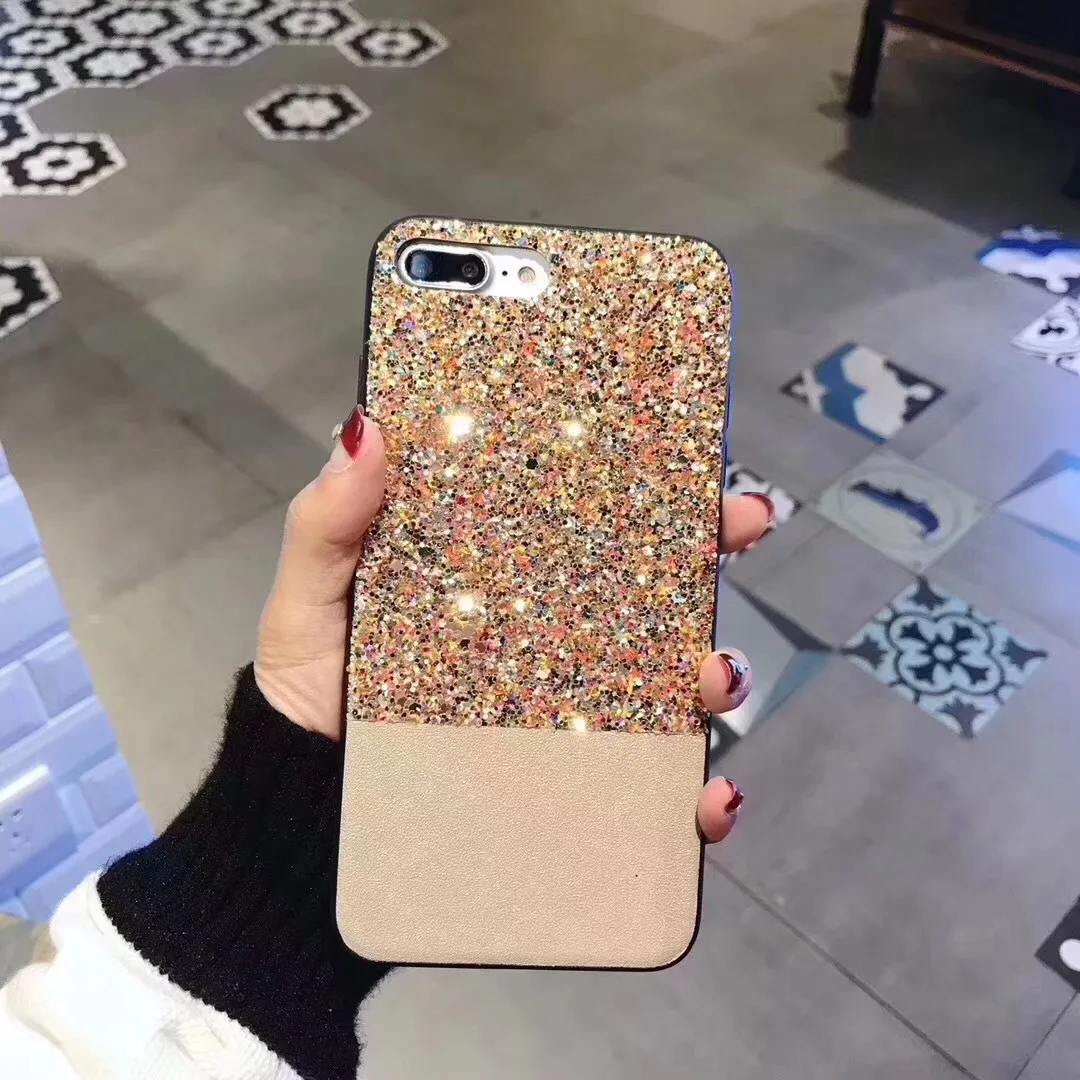 Роскошный блестящий чехол для iPhone 6, 6s, 7, 8 Plus, X, XS, Max, XR, блестящий мягкий пластиковый чехол с блестками, гелевые ТПУ чехлы накладки