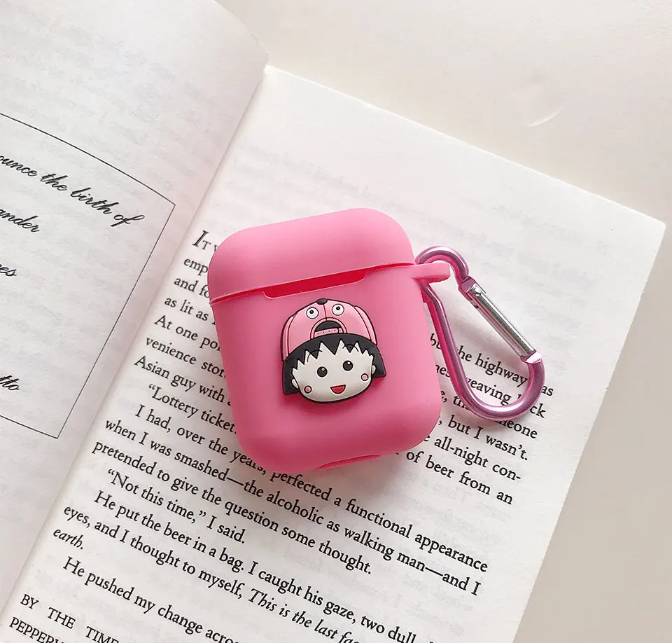 Зеленый Чехол для Apple airpods чехол силиконовый чехол airpods чехол с брелок для ключей для Apple AirPods мультяшный наушник - Цвет: Зеленый