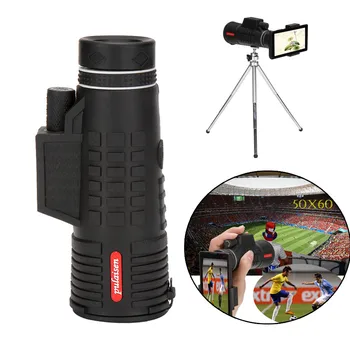 

Phone Monocular Telescope 50X60 Zoom Optical HD Lens Monocular Telescope+ Tripod+ Clip For Universal Phone #LR3