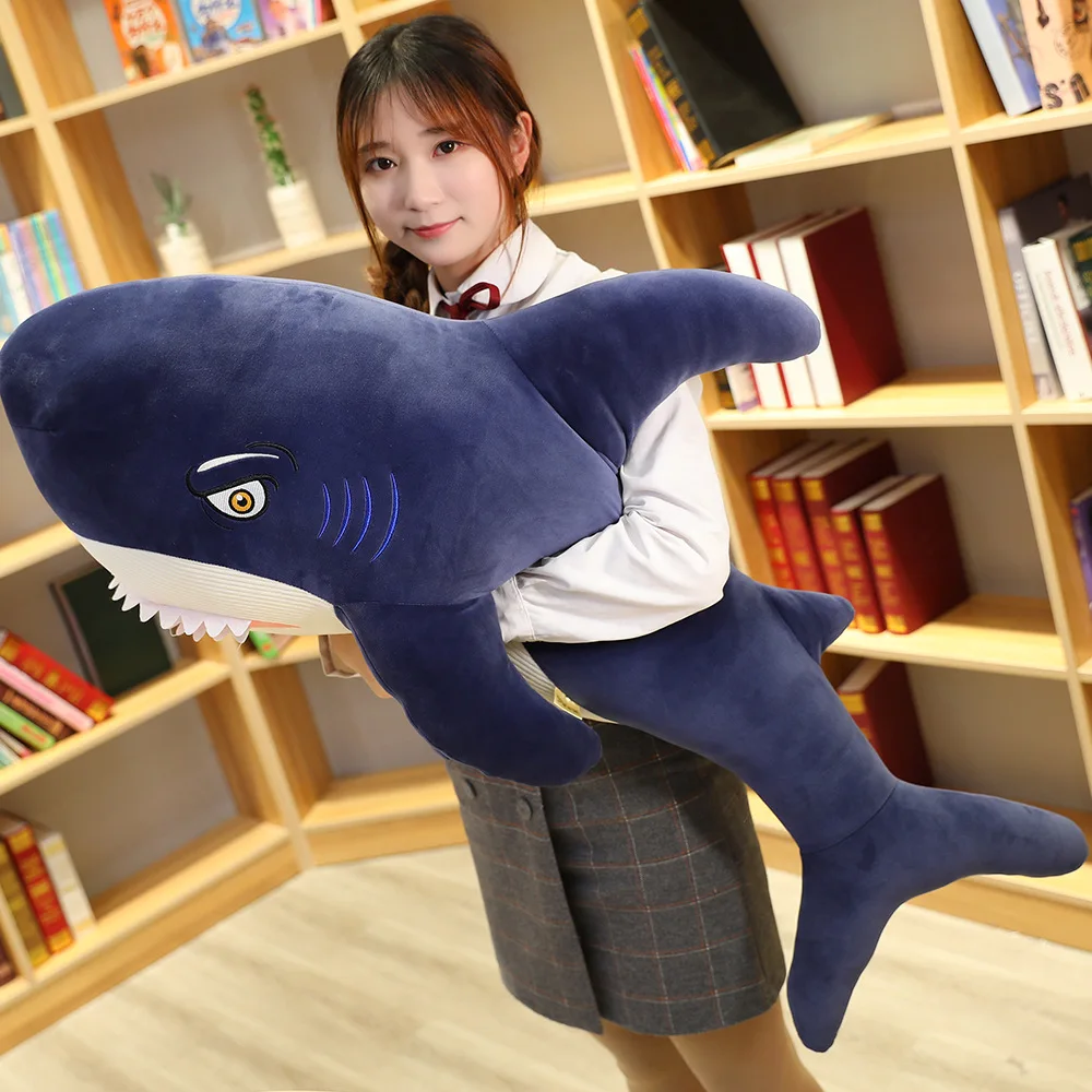130 см милый огромный Megalodon плюшевая игрушка «Акула» имитация животного укус Подушка-Акула Мягкие игрушки для детей рождественские подарки