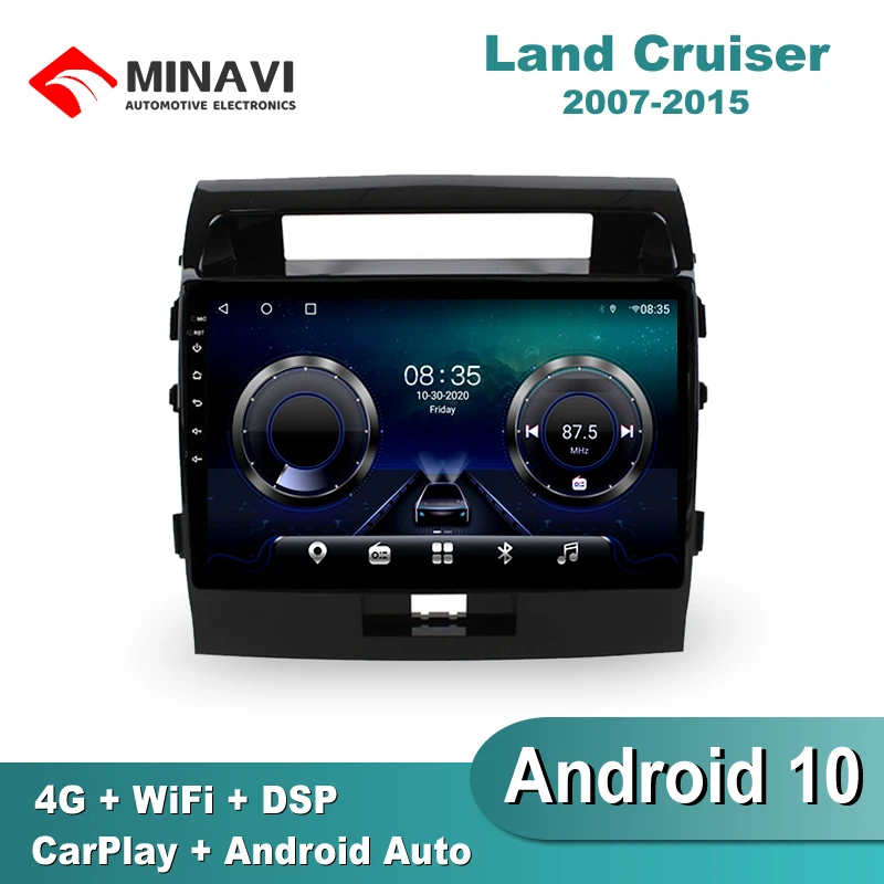 Автомагнитола TOYOTA LAND CRUCER 10 дюймов Android DSP LC200 2006-2015 мультимедиа GPS-навигация