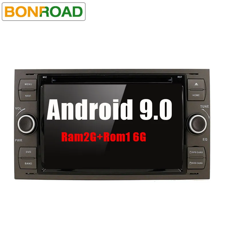 Bonroad " 2 din Android 9,0 DVD для transit/Focus/Fusion/Galaxy/S-Max/C-Max/Автомобильный мультимедийный плеер стерео радио gps навигация - Цвет: Grey