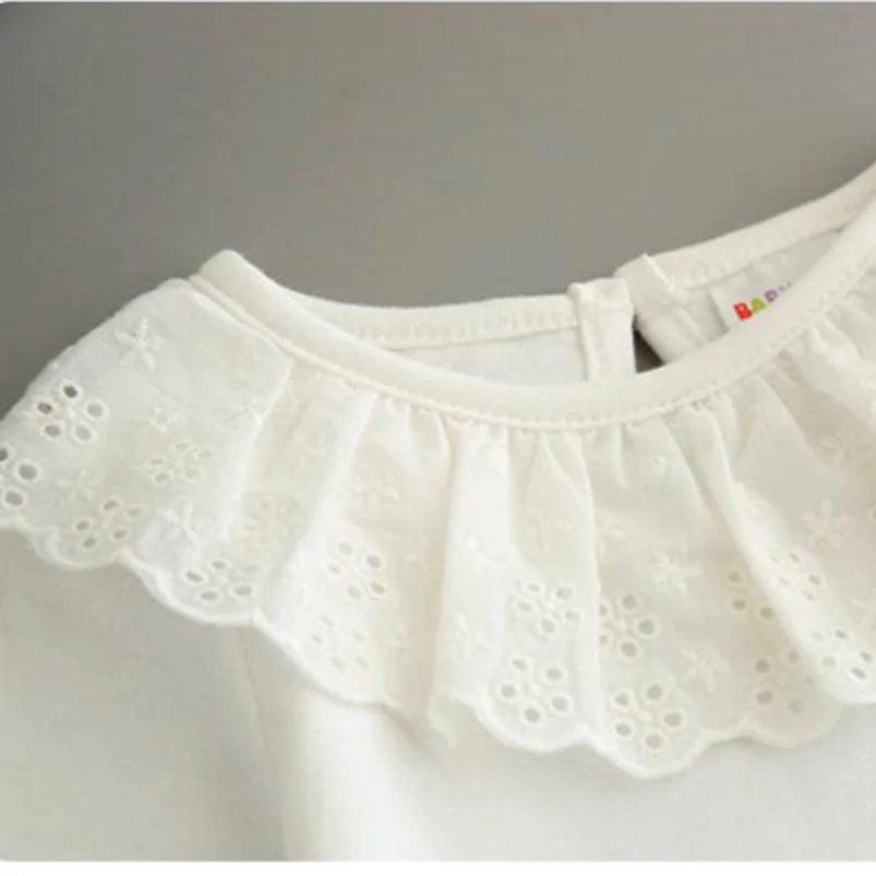 0-24M Toddler Girls Shirt Long Sleeve Newborn Baby Lace Collar Pullovers Girls Clothes Infant Baby Tops Children Outwear baby girl clothes