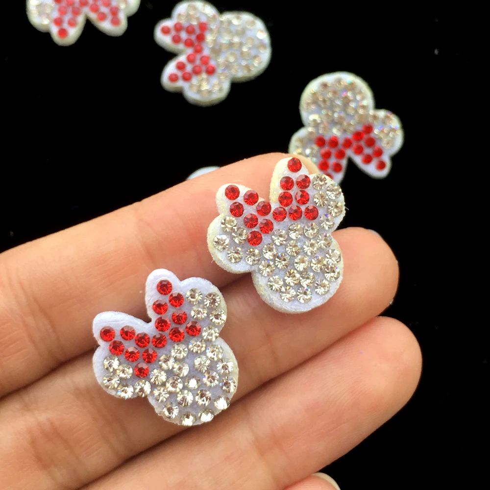 18MM Pink Padded Flower Crystal Rhinestone Applique for DIY Clothes Shoes Hat Sewing Patches Headwear Decor Accessories 30Pcs sewing rhinestones,craft supplies,glass crystal rhinestones,fabric flowers