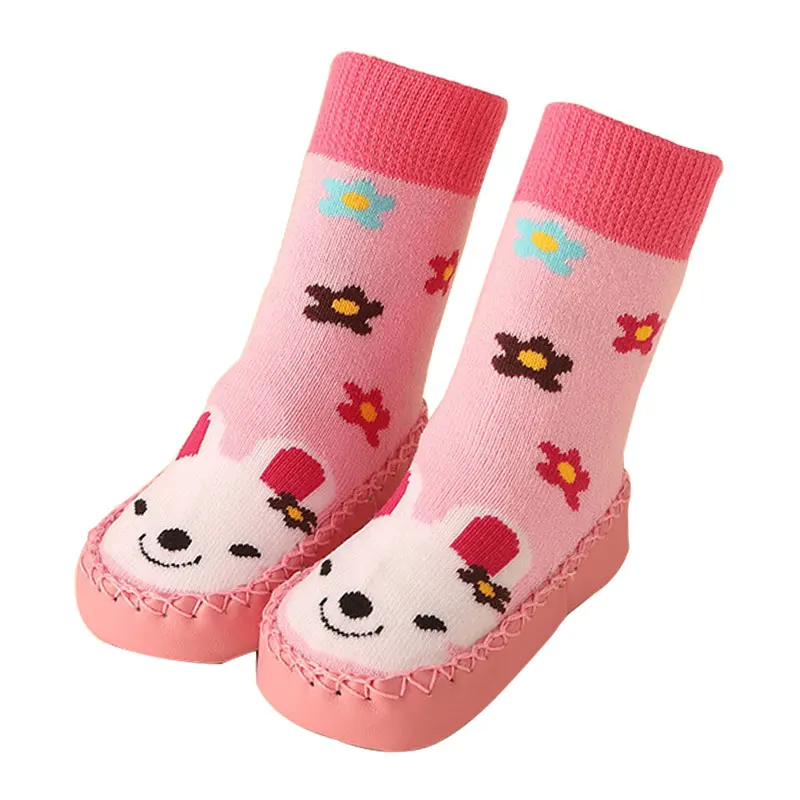 Зимние носки для малышей носки для мальчиков и девочек chaussette/Хлопковые гетры для малышей, детские носки-тапочки нескользящие носки для малышей
