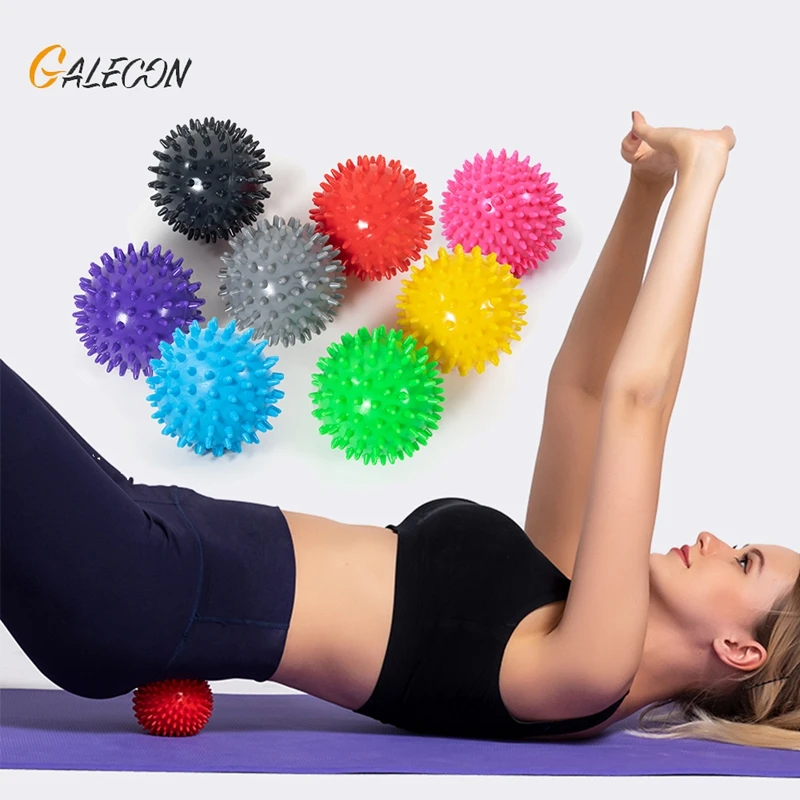 PVC 7.5/9cm Spiked Yoga Ball Sports Massage Ball Foot Massage Ball Spiny Grip Ball Gym Fascia