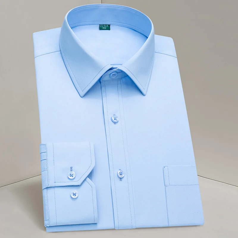 Breast Pocket White Formal Shirt Mens 