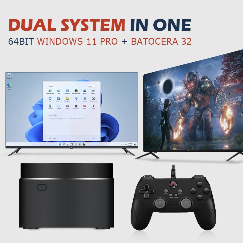 Retro Video Game Console Chuwi Super Console X PC Mini Box WIN 11 Pro and Gaming For SEGA/PS2/WII/PSP/N64 Build-in 71000+ Games