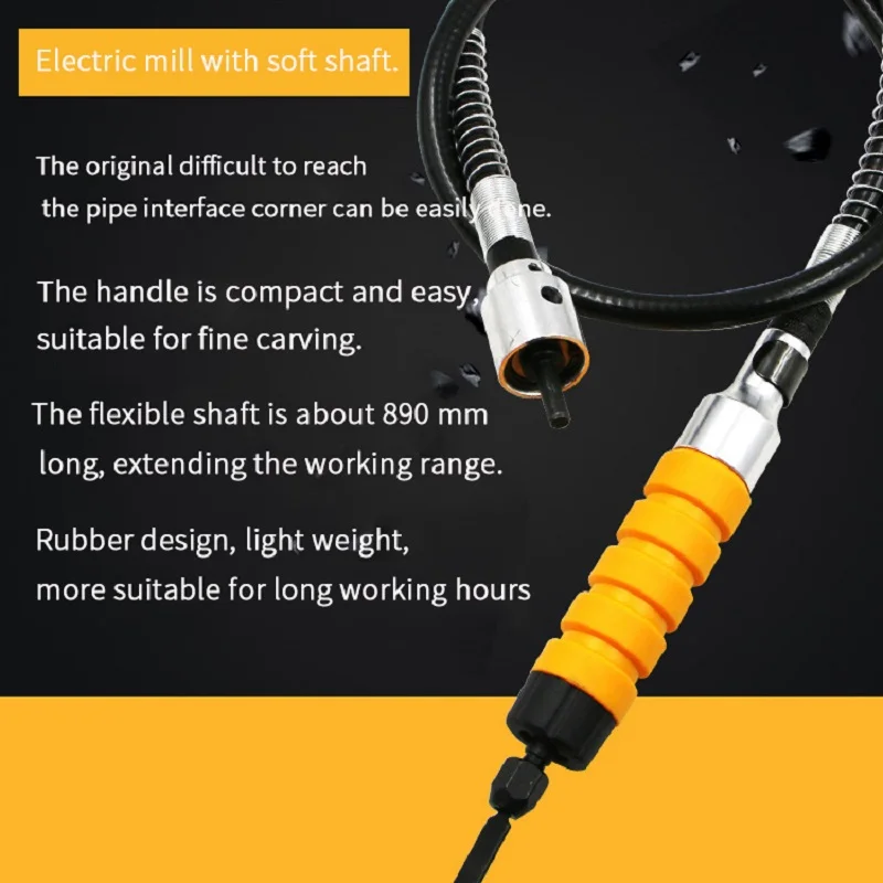 

Anjieshun electric furniture woodworking special root carving handle soft shaft chisel carving combination tool set