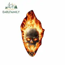 EARLFAMILY 13cm x 6.7cm for Flame Skull Anime Funny Car Stickers RV VAN DIY Fine Decal Bumper Trunk Truck Graphics Vinyl JDM