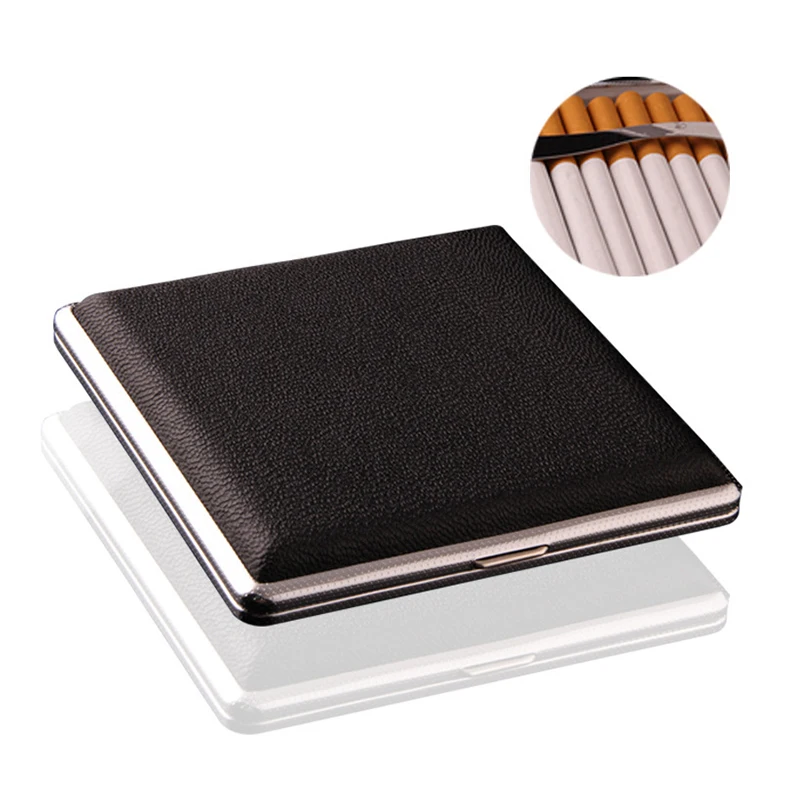 

Cigarette Box Leather Protection Cigarette Case Personalized 20 Sticks Cigarette Box Cigarette Holder Metal Cigarette Accessary