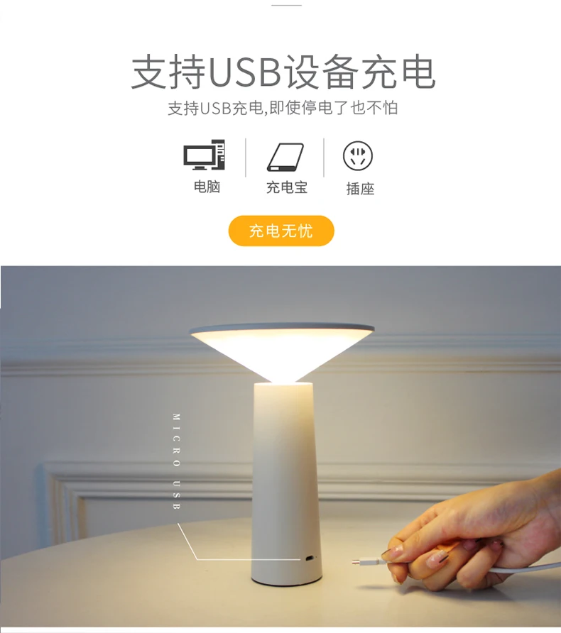 Креативный простой европейский USB настольная лампа светодиодный обучающий глаз украшение сенсорная маленькая настольная лампа WF1111208