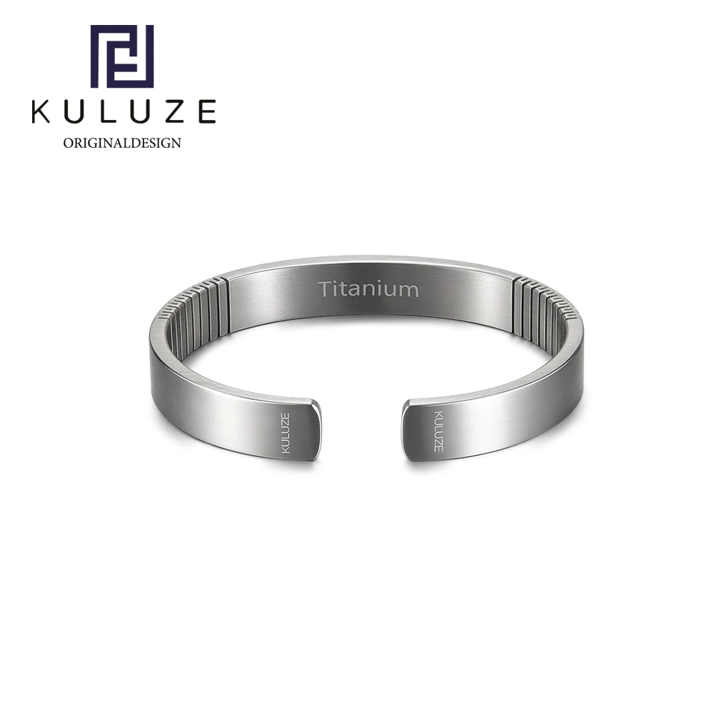 Kuluze Original Titanium Wristband 100 Pure Titanium Golf Athletic