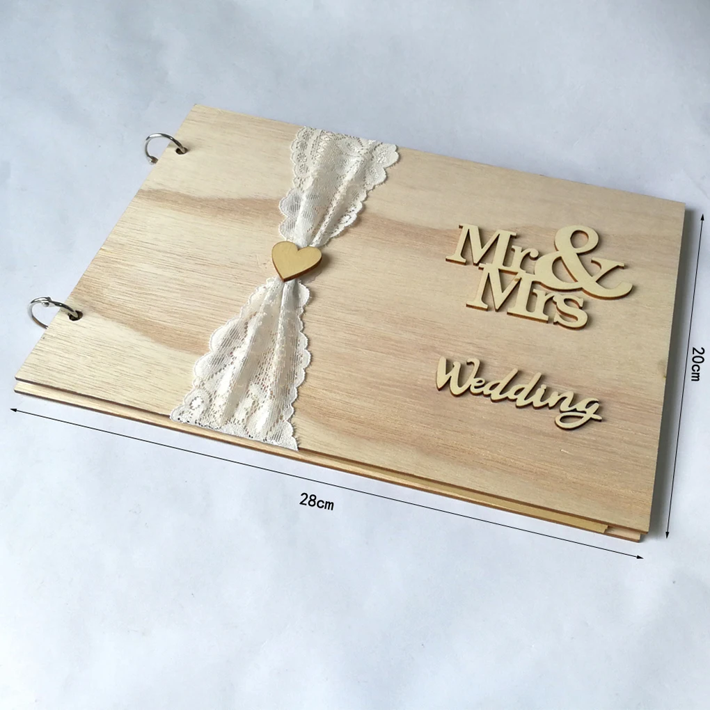 Wedding Guestbook Wooden Wedding Guest Book Hollow-Out Tree Wedding Memory Book Wedding Photo Album