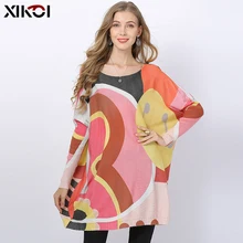 ^#Cheap XIKOI Winter Oversized Wool Sweater Dresses For Women Knitted Loose Long Pullovers Sweet Pink Patchwork Jumper O-neck Pull Femme ^#Cheap XIKOI Winter Oversized Wool Sweater Dresses For Women Knitted Loose Long Pullovers Sweet Pink Patchwork Jumper O-neck Pull Femme