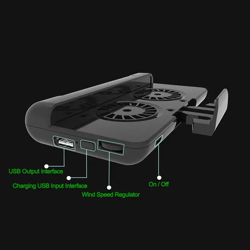 Кулер для сотового телефона, двойной вентилятор с Usb, радиатор/подставка-держатель/внешний аккумулятор с аккумулятором 4400 мАч для Iphone Smart Phon