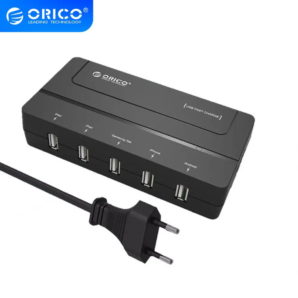 Зарядное устройство ORICO настольное с 5 USB портами 30 Вт|5 port usb charger|usb chargerport charger |