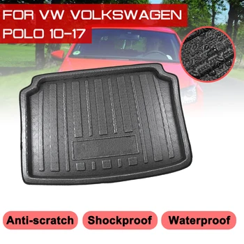 

Car Rear Trunk Boot Mat Waterproof Floor Mats Anti Mud Tray Cargo Liner Carpet For VW Volkswagen Polo 2010-2017