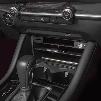 

Car Central Control Multifunction Storage Box Car USB Charger Storage Box for Mazda 3 Axela 2019 2020