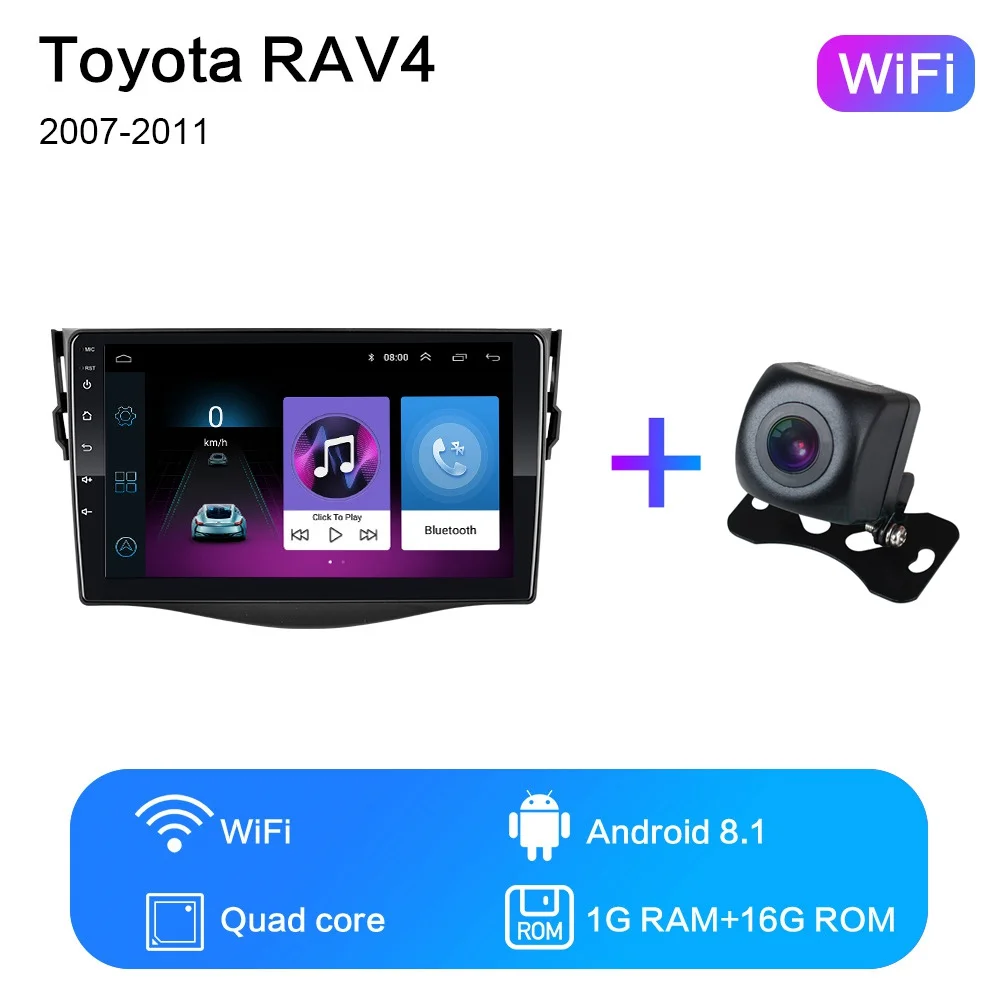 2G+ 3 2G 9 ''2din Android 8,1 автомобильный dvd-плеер для Toyota RAV4 Rav 4 2007 2008 2009 2010 2011 Автомобильный Радио gps навигация Wifi плеер - Цвет: WIFI 1G-16G-XGYS