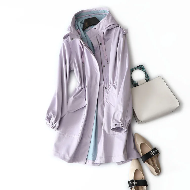 Even Lining Not General! Japan Toray Fabric, Breathable Not Hot! Waterproof Windproof Medium-length Trench Coat