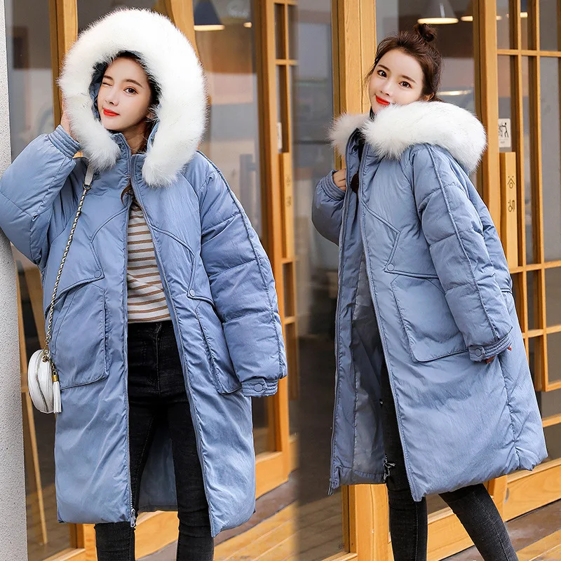 

2019 South Korea Dongdaemun Winter New Style down Jacket Cotton-padded Clothes Women's INS Loose-Fit over-the-Knee Cotton-padded