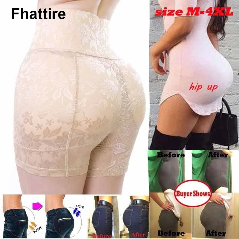 Women Sexy Push Up Padded Panties Lady Fake Ass Underwear Lace Padded Panties Buttock Shaper Butt Lifter Hip Enhancer push up panties