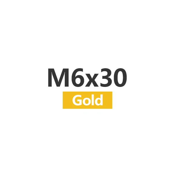 M6x30 Gold Риска Титан велосипедный вынос руля болт M6x30/35/40/50 мм шоссейные горный велосипед Гарнитура Топ Кепки крепления крышки гайка ходового винта - Цвет: M6x30 Gold