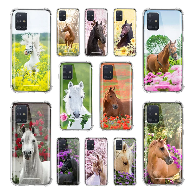 Чехол с рисунком лошади и животных для Samsung Galaxy A51 A71 5G M31 A41 A31 A11 A01 M51 M21 чехлы