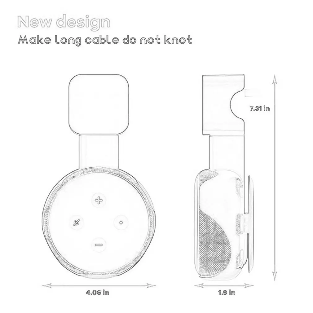 Розетка настенный держатель для Echo Dot 3 кронштейн домашний музыкальный динамик крепление голосовой помощник в кухне спальня портативный аудио стенд