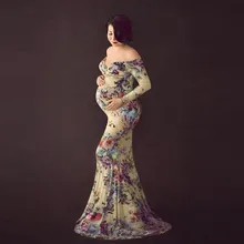 Платья для беременных для фотосессии; платье для беременных; vestidos; платье для беременных; vestido embaraza; трапециевидный принт; длинный рукав; Z4