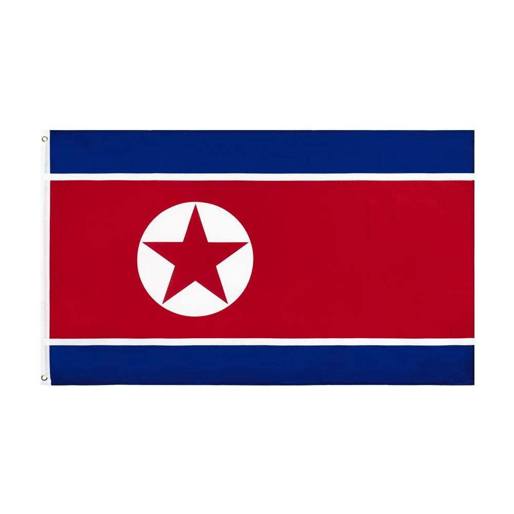 

north korea flag Custom Flag 3x5ft Flying Banner 100D Polyester Advertising Sports Decoration Car Grommets