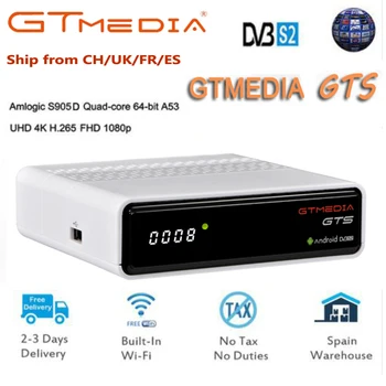 

Freesat GTmedia GTS Android 6.0 4K Smart TV BOX Amlogic S905D Combo DVB-S2 Satellite Receiver 2G/8GB BT4.0 Set top box cccam m3u