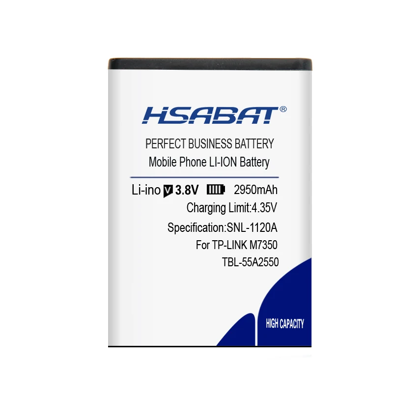 HSABAT TBL-55A2550 2950 мА/ч, Батарея для TP-LINK M7350 TL-TR961 2500L WI-FI батареи