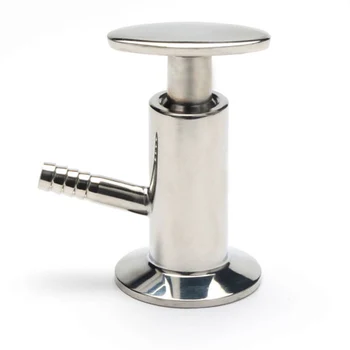 

10mm Hose Barb OD 304 Stainless Steel Sanitary Sampling Valve 50.5mm 25.4mm Ferrule OD Fit 1/2" 1.5" Tri Clamp For Water Oil Gas