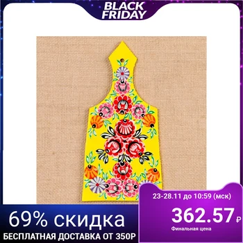 

Cutting board "Flowers", Gorodets painting