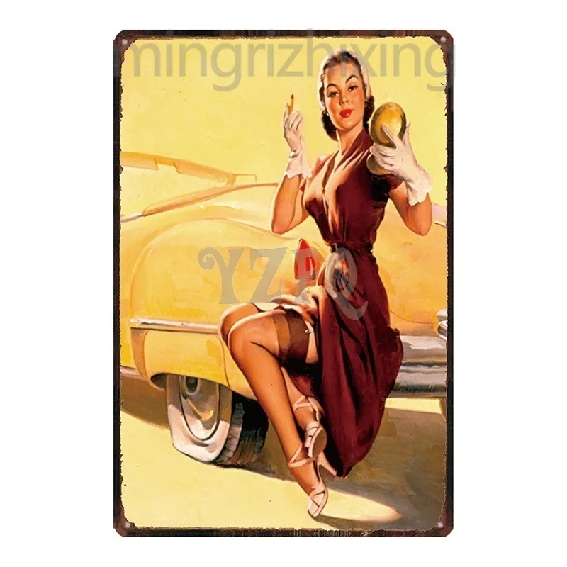 15 видов 1 шт. домашний Ресторан музыкальный бар Pin UP Girl Ретро Металлические оловянные знаки табличка металлическая винтажная Настенная Декор 30*20 см