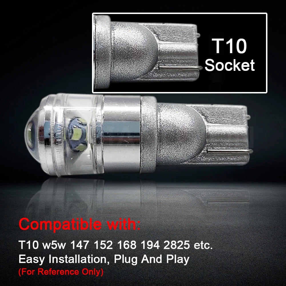 Светодиодный светильник T10 194 W5W 2 шт. белый Ледяной Синий 3030 SMD + XBD светодиодный