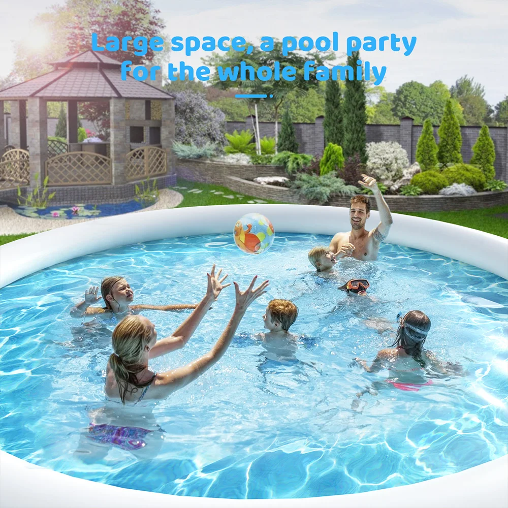 8 feet Swimming Pool Family Inflatable 244*66cm outdoor child summer swimming pool Summer Water Backyard Party Supply | Мать и ребенок