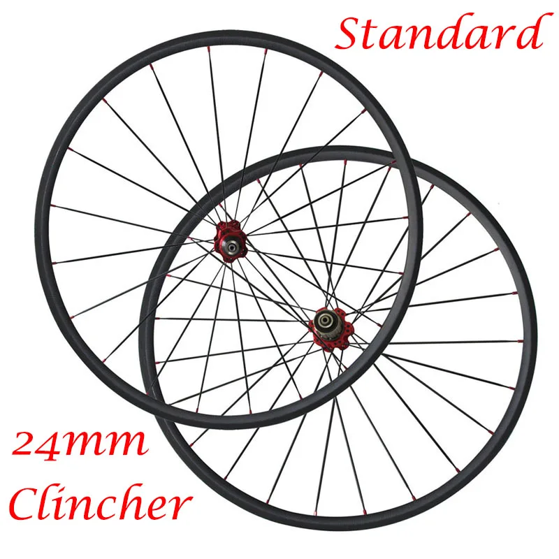 

OZUZ Carbon wheels 24mm deep Novatec A271SB Powerway R13 700C 3K Standard Road Bike Wheels Clincher Carbon Bicycle Wheelset