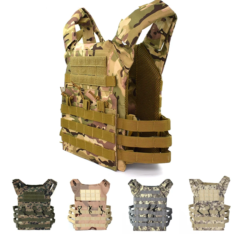 JPC Тактический Жилет Охотничий бронежилет Molle Plate Перевозчик жилет открытый Пейнтбол страйкбол жилет военная техника