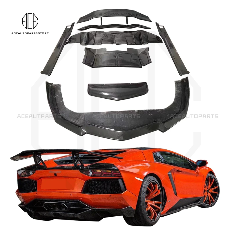 

For Lamborghini Aventador LP700 DMC Style Carbon Fiber Front Lip Splitter Side Skirts Rear Wing Spoiler Body Kit