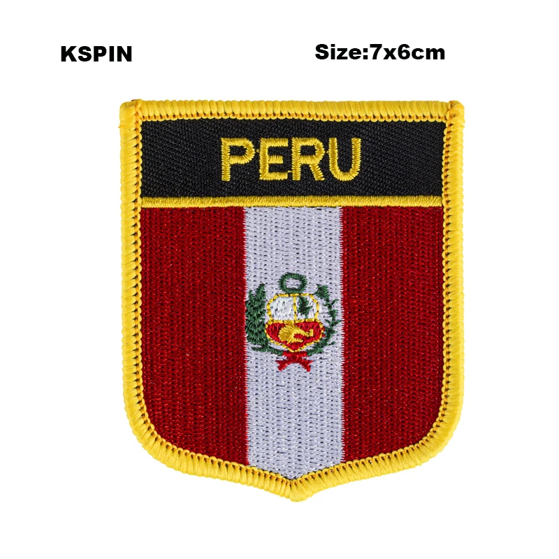 Перу Sheild формы флага патчи для украшения своими руками|Броши| |