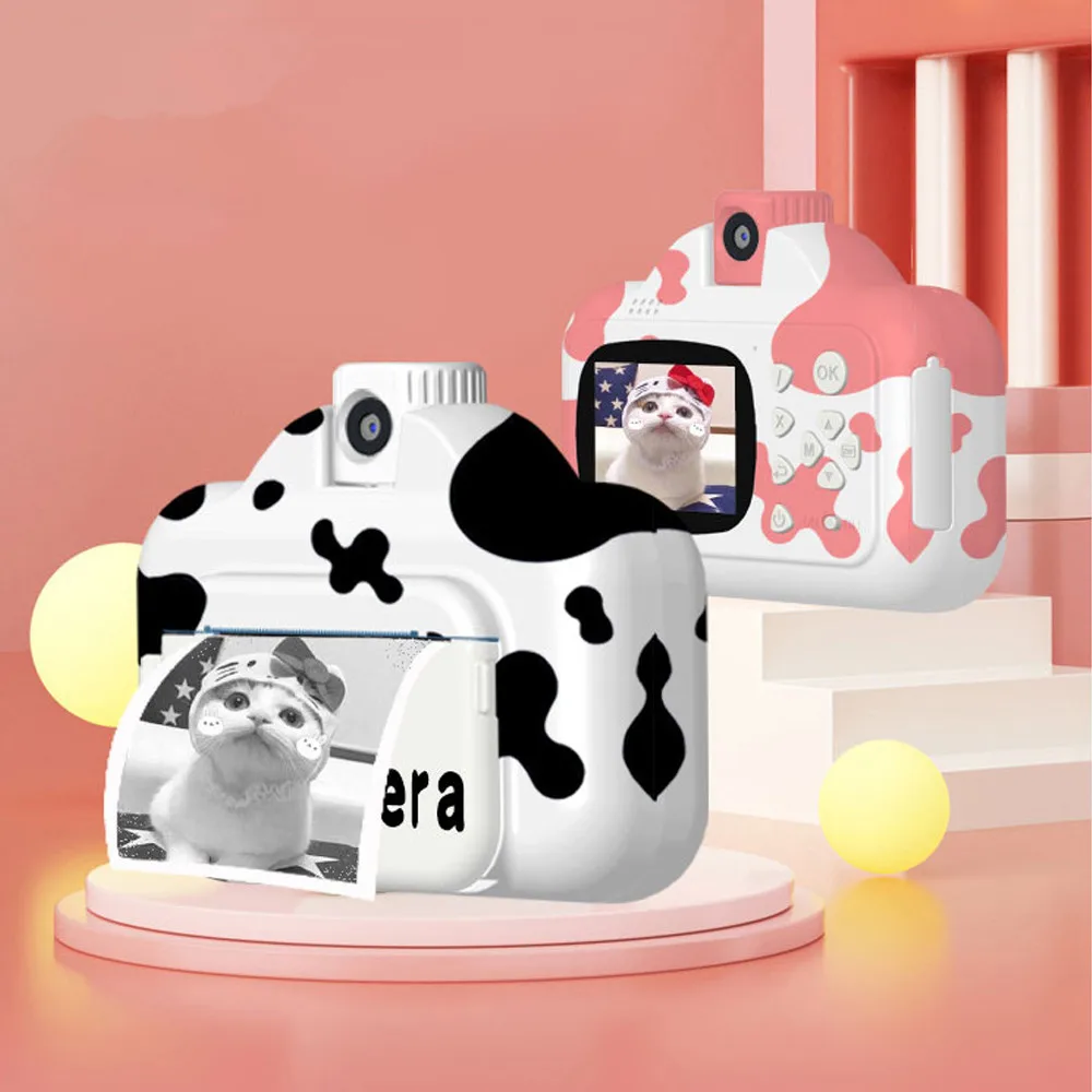 For Birthday Christmas Gift Instantane Christmas Camera Kids Video Camera With Print Children's Instant Print Camera Toys