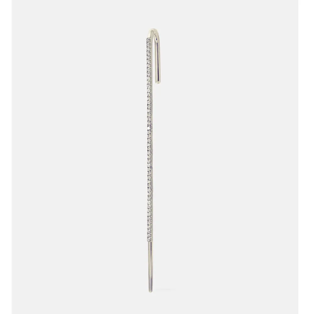 1PCS Thread Ear Pin Altruist, 925 пробы, серебряная нить, Ушная булавка, каффы для ушей, плавающие жемчужные серьги,, без зажимов для пирсинга, кристалл, CZ Шпильки, манжета, ювелирное изделие - Окраска металла: 1PCS Thread Ear Pin